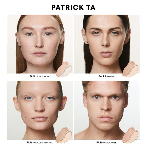 NEW PATRICK TA Major Skin Crème Foundation/Finishing Powder Duo Fair 4/AUTHENTIC - Picture 2 of 6